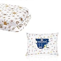 Babebay 2Pack Bassinet Sheet and 1Pack Toddler Pillow Bundle