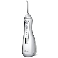 Cordless Advanced Water Flosser For Teeth, Gums, Braces, Dental Care With Travel Bag and 4 Tips, ADA Accepted, Rechargeable, Portable, and Waterproof, White WP-580