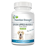 Green Lipped Mussels for Dogs for Joint Support & Inflammatory Relief, Promote Normal Mobility & Flexibility, Boost Prebiotic Activity, Support Gut Microbiome, 120 Chewable Tablets