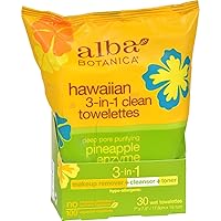 Alba Botanica Hawaiian Towelettes 3In1 30 Ct