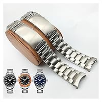Bai Shi Wu 316L 20mm 22mm Silver Stainless Steel Watch Bands Strap for Omega for Seamaster for Speedmaster for Planet for Ocean Belt (Band Width : 20mm)