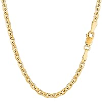 Jewelry Affairs 14k Yellow Gold Cable Link Chain Necklace, 4.0mm
