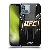 Head Case Designs Officially Licensed UFC Black Gold Jersey Logo Soft Gel Case Compatible with Apple iPhone 14