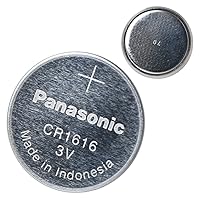 Panasonic CR1616 3V Coin Cell Lithium Battery, Retail Pack of 3