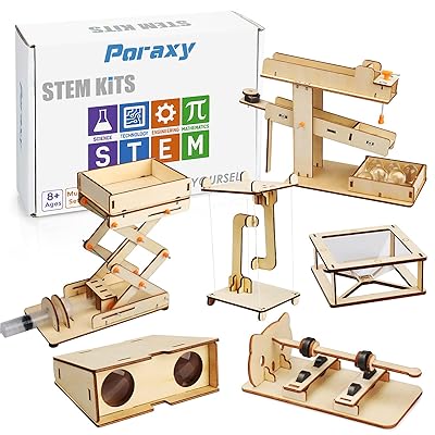 5 in 1 STEM Kits, Wooden Science Kits for Kids, STEM Projects for Kids Ages  8-12, Science Educational Crafts Building Kit, Toys for 8 9 10 11 12 13  Year Old Boys and Girls 