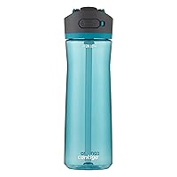 Ashland 2.0 Leak-Proof Water Bottle with Lid Lock and Angled Straw, Dishwasher Safe Water Bottle with Interchangeable Lid, 24oz Juniper