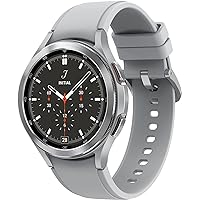 Samsung Electronics Galaxy Watch 4 Classic 46mm Smartwatch with ECG Monitor Tracker for Health Fitness Running Sleep Cycles GPS Fall Detection Bluetooth US Version, Silver (Renewed)