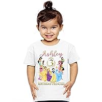 PARTY SHOP Customizable Shirts for a Princesses Themed Birthday. Add Any Name and Age. Family Matching Shirts.