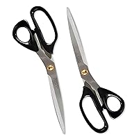 Heavy Duty Multi-Purpose Kitchen Shears Korean Barbecue Kalbi Rib Meat Cutting/ 3T Blade Stainless Steel Scissors Large 10.23-Inches 2 Pack (Black)