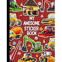 My Awesome Trucks Sticker Collecting Book: Cute Blank Sticker Album for Kids (Girls - Boys ), Sticker Collecting Journal Large Size 8.5x11In ( Perfect Trucks Themed )