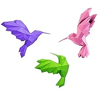Papercraft World 3D PAPERCRAFT Model HMMINGBRDS, Hummingbirds