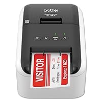 Brother QL-800 High-Speed Professional Label Printer, Lightning Quick Printing, Plug & Label Feature, Genuine DK Pre-Sized Labels, Multi-System Compatible – Black & Red Printing Available