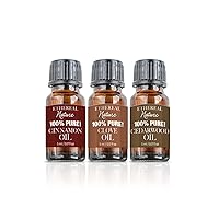 Ethereal Nature Pure Essential Oil 5ml 3 Pack- The Great Outdoors (Cinnamon Clove and Cedar)