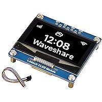 waveshare 1.54inch OLED Display Module 128×64 Resolution Compatible with Raspberry Pi/forArduino/ STM32/ ESP32/ Jetson Nano, etc. SSD1309 Driver Chip, SPI / I2C Communication, White Display Color