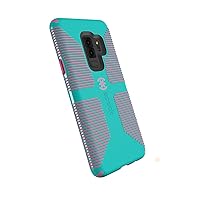 Speck Products Compatible Phone Case for Samsung Galaxy S9 Plus, Candyshell Grip Case, Caribbean Blue/Bubblegum Pink