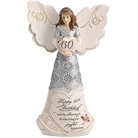 Pavilion Gift Company 82415 Elements Angels-Happy 60th Birthday May The Blessings of Today Bring You Joyful Tomorrows, Melange