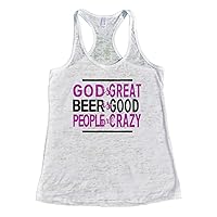 Funny Saying Tanks God is Great Beer is Good People are Crazy” Royaltee Shirts
