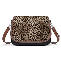 Crossbody Bag Women Leopard Print Shoulder Bag Messenger Bag Leather Handbag Purse Wallet For Girls 31x22x11cm