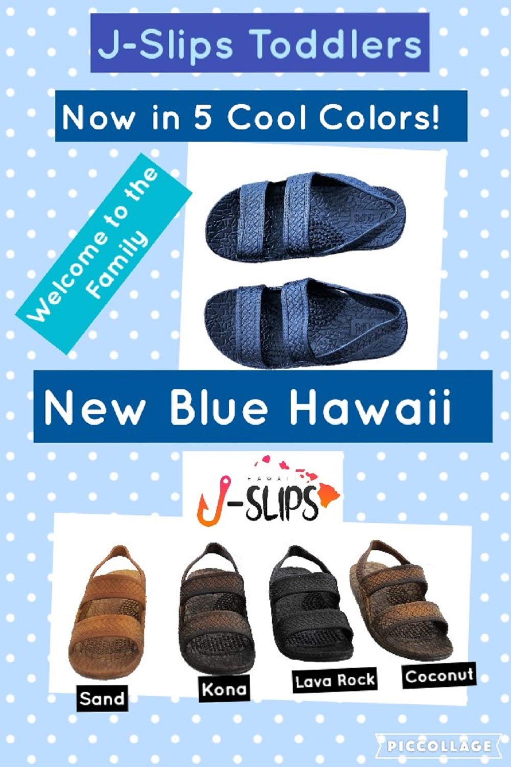 J-Slips Toddler Hawaiian Jesus Sandals with Back Strap in Tons of Cool Colors!