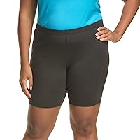 Just My Size Plus Size Women's Stretch Jersey Bike Shorts, Pull-On Bike Shorts, 9