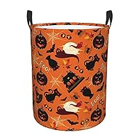 Halloween Circular Hamper â€“ Tall Printed Round Laundry Basket â€“ Perfect for Laundry, Storage, and Organizing