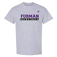 AS35 - Furman University Paladins Basketball Slant T Shirt - Large - Sport Grey