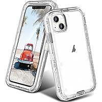 ORIbox for iPhone 15 Case Clear, [10 FT Military Grade Drop Protection], Transparent Heavy Duty Shockproof Anti-Fall Case for iPhone 15 Phone Case,6.1 inch,3 in 1, Crystal Clear
