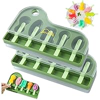 Popsicles Molds, 2pcs Mini Popsicle Molds For Kids Baby Cute Shapes Silicone Popsicle Molds Reusable Ice Cream Mold Popsicle Maker Homemade Diy Set