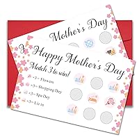 2Pcs Funny Mothers Day Card Gifts for Mom Mother Funny Joker Prank Greetings Scratch Off Card for Mother’s Day from Daughter Son I Love You Mom Mother Gift from Teens Boys Girls Meal Out + Spa Day