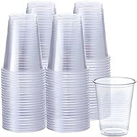 Bluesky Trading Clear Plastic Cups - 7 oz. (Pack of 100) - Disposable Plastic Drinkware, Perfect Clear Cups for Birthday Party Supplies, Weddings or Everyday Use