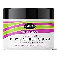 Very Clean Moisturizing Body Barrier Cream (Lavender, 4.5 oz) | Hydrating Barrier for the Skin | With Niacinamide, Ceramides, Shea Butter