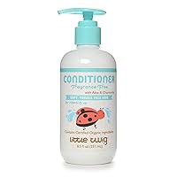 Little Twig Detangling Conditioner, Natural Conditioner with Plant Derived Formula, Hair Conditioner with Essential Oils and Extracts, Suitable for Whole Family, Fragrance-Free, 8.5 fl oz.