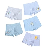 NOLLAM Boys Underwear Soft Cotton Boxer Briefs Comfort Breathable Astronauts Little Boys Shorts 5 Pack