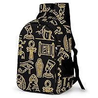 Egyptian Nefertiti and Ra Anubis and Pyramids Mummy Sphinx Unisex Travel Backpack Lightweight Shoulder Bag Funny Laptop Daypack