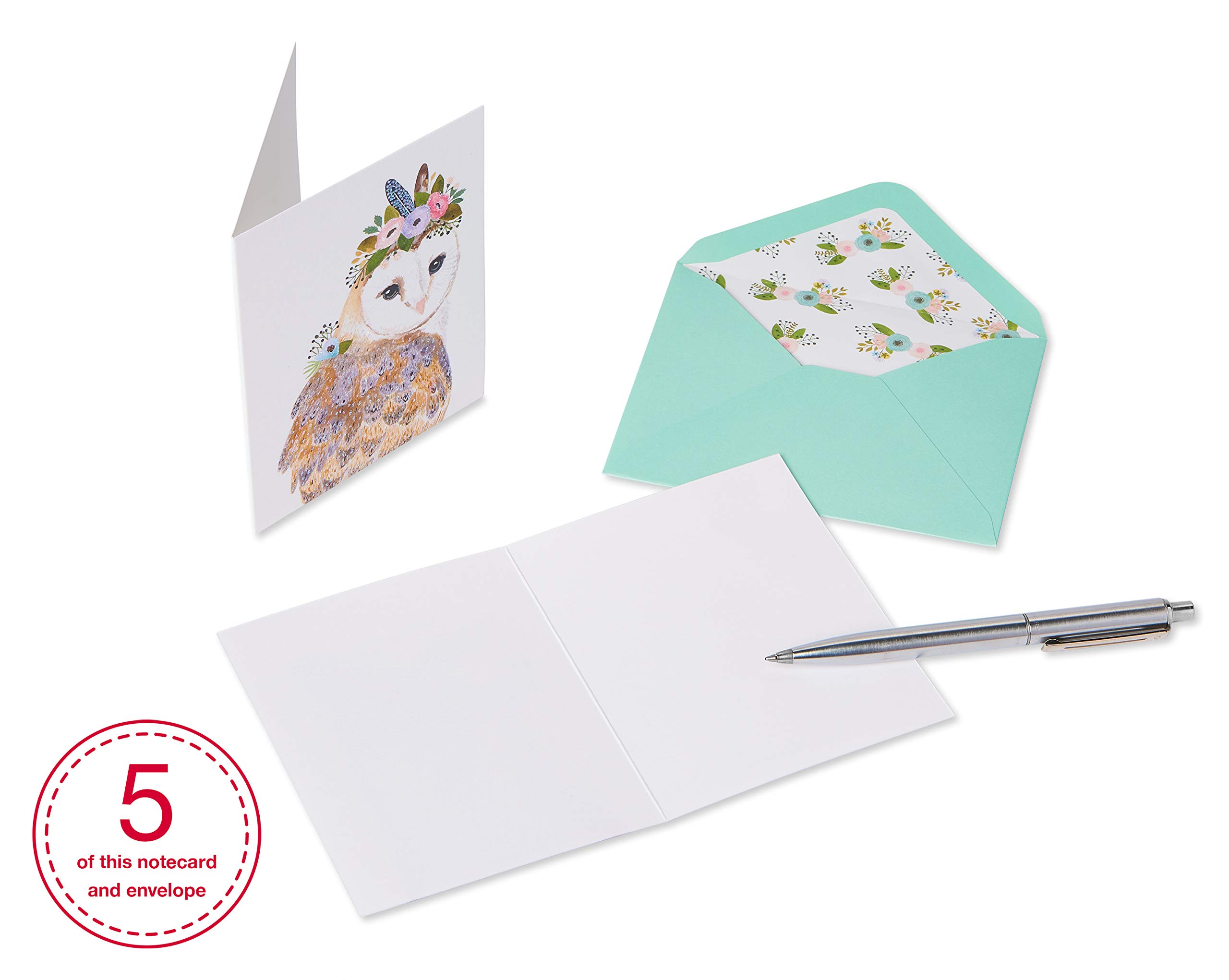 Papyrus Blank Cards with Envelopes, Woodland Animals (20-Count)