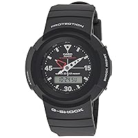 Casio G-Shock Analog-Digital Black Dial Men's Watch - AW-500E-1EDR, Black, Strap