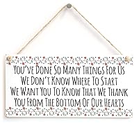 XLD Store You’ve Done so Many Things for us we Don’t Know Where to Start we Want You to Know That we Thank You from The Bottom of Our Hearts - Cute Small Special Thank You from Us Poppy Style Border