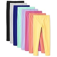 The Children's Place Girls' Solid Color Leggings 8-Pack