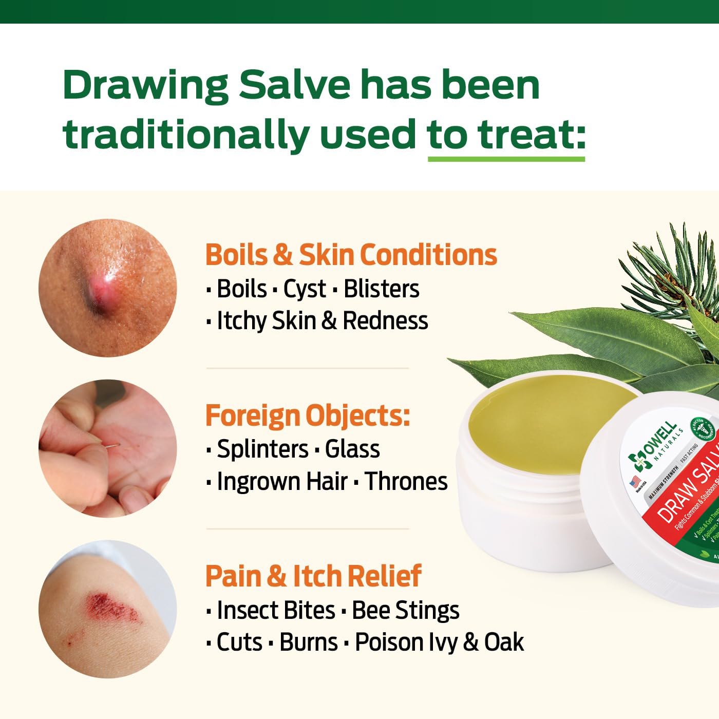 Drawing Salve Ointment, Oz, For Boil Treatment, Maximum Strength Fast ...
