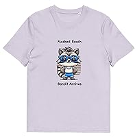 Googi Old-School Raccoon in Shades Beach Party Fun Eco-Friendly Organic Cotton Graphic T-Shirt