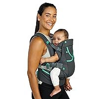 Infantino Carry On Active - Ergonomic Multi-Pocket Infant & Toddler Carrier, 8-40 lbs, with Padded Straps, Lumbar Belt Storage & Pacifier Loop