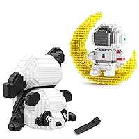 Finger Rock Astronaut Mini Building Sets and Panda Cute Animals Building Sets for Adults
