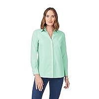 Foxcroft Women's Kylie Long Sleeve Solid Stretch Blouse