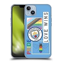 Head Case Designs Officially Licensed Manchester City Man City FC Collage Pride Soft Gel Case Compatible with Apple iPhone 14 Plus