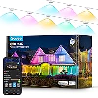 Permanent Outdoor Lights, Smart RGBIC Outdoor Lights with 75 Scene Modes, 150ft with 108 LED Eaves Lights IP67 Waterproof for Outdoor Decor, Garden Decor, Work with Alexa, Google Assistant