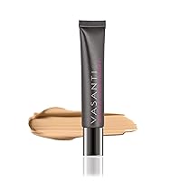 VASANTI Oil-Free Foundation & Concealer in 1 - Liquid Cover-Up (V6) - Full Matte Coverage Long Lasting Paraben-Free Vegan Friendly Makeup
