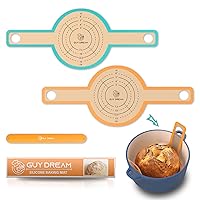 2 PCs Bread Sling - Specially Selected Platinum Silicone – Baking Mat for Dutch Oven – Sourdough Bread Baking Mat & 1 Storage Band