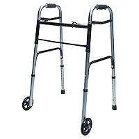 Lumex ColorSelect Walker, Lightweight & Folding 2-Wheel Walker for Adults & Seniors