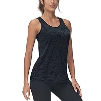 TACVASEN Gym Tops Women Sport Sleeveless T-Shirt Athletic Workout Vest Lightweight Yoga Tee Shirt Summer Breathable Tank Tops