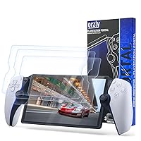 Orzly Screen Protector Tempered Glass for Playstation Portal Remote Player 8 Inch 4 PACK - Transparent HD Clear Anti Scratch Edition Easy Installation Kit